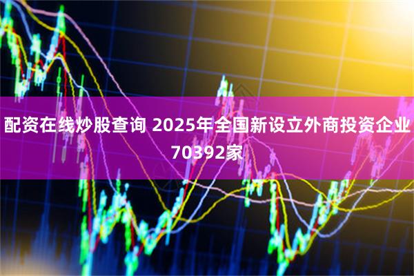 配资在线炒股查询 2025年全国新设立外商投资企业70392家